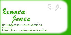 renata jenes business card